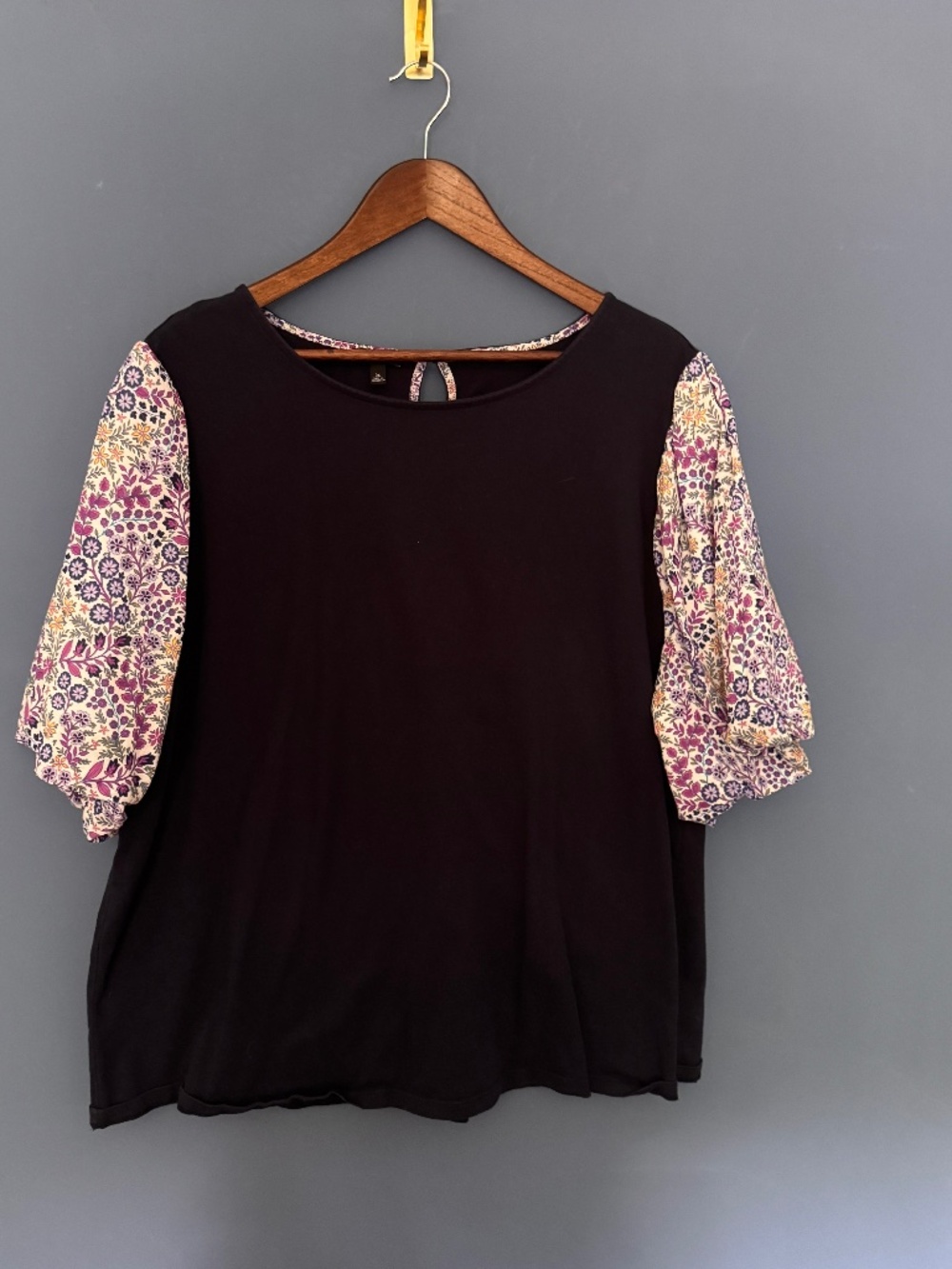 Talbots Women's Puff Sleeve Cotton Blend Peasant Blouse Size 3X EUC